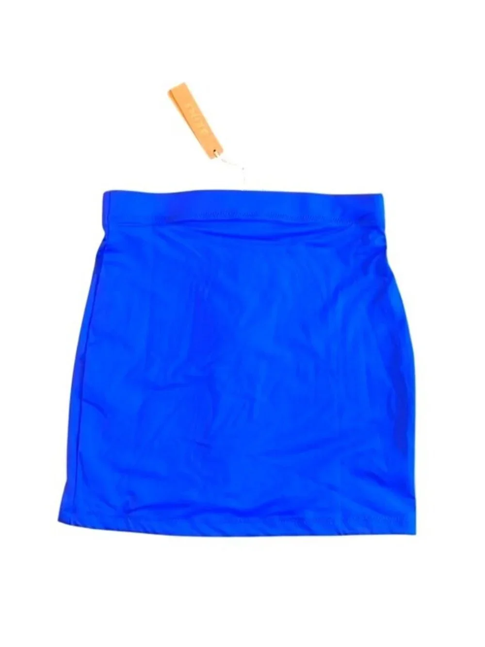 NWT SKIMS Sporty Zipper Swim Mini Skirt XS Cobalt Blue